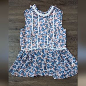 Rebecca Minkoff Lace Floral Babydoll Top